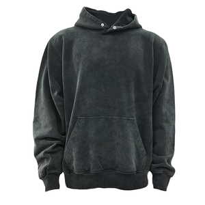 Sudadera con capucha de temporada de invierno de calidad superior con lavado ácido y logotipo personalizado, sudaderas con capucha extragrandes de algodón de peso pesado para hombre - Product Image 1