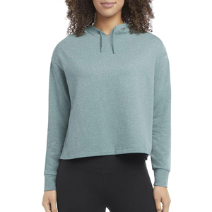 100% Polyester polaire sweat à capuche pour femme sweat recadrée noir élégant entraînement Gym haut court sweats à capuche Logo personnalisé OEM Y2K séchage rapide - Product Image 1