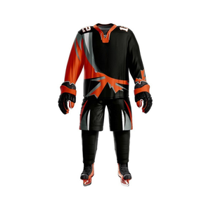 Uniformes de hockey sur glace à sublimation personnalisés OEM ODM 100% polyester uniformes de hockey sur glace respirants à séchage rapide - Product Image 6