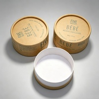 Envase Cosmético Cilíndrico Biodegradable con Logotipo Personalizado, Tarro para Crema Facial, Empaque para Cuidado de la Piel, Caja Redonda de Tubo de Papel Kraft