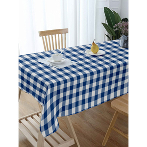 Nouvelle dernière nappe à carreaux Premium 60 "X 102"-Couverture de table de pique-nique en tissu de coton rectangulaire-Tissu vichy rouge et blanc - Product Image 1