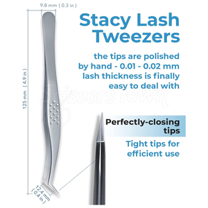 Pinzas de aislamiento de pestañas con acero inoxidable no magnético y revestimiento antideslizante - Product Image 2