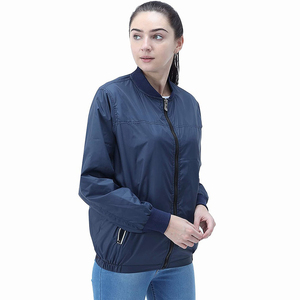 Chaqueta Bomber Casual de Invierno para Mujer, Manga Larga, Forro de Nailon Transpirable, Tela Estampada, Cierre de Cremallera, Algodón Teñido Liso - Product Image 4