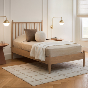 Cama doble moderna para niños Material de madera maciza Acabado de color natural Tamaño personalizado para niños Muebles de dormitorio - Product Image 1