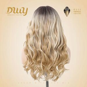Clearance Sale on Zoe H-DWY 10 Inch Glueless Synthetic Lace Front T Part Water Wavy Blonde <b>Wig</b> Small Cap Size Transparent Lace - Product Image 3