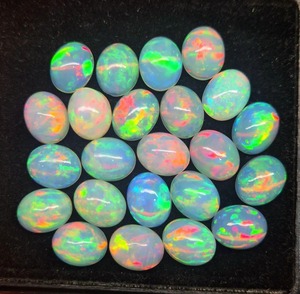 AA + Calidad Natural etíope Welo Opal Cabochon 8x10 MM Oval White Top Flashy Third Party Certified 2-4 Quilates Piedras preciosas sueltas - Product Image 2