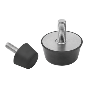 K0575 บัฟเฟอร์ยางธรรมชาติเหล็กดำ เกลียวภายนอกทรงกรวย M06X18 25 มม. x 17 - Product Image 4
