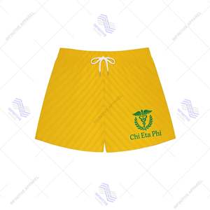 Chi Eta Phi sublimado Unisex 100% algodón sólido Casual ligero transpirable cordón cierre pantalones cortos - Product Image 1