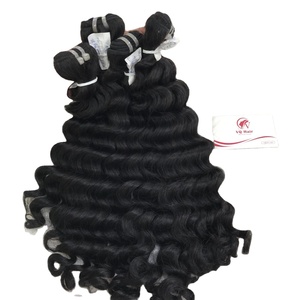 Venta al por mayor de extensiones de cabello humano virgen y rizado vietnamita, máquina de alta calidad, trama doble para estilizar y mejorar el volumen del cabello - Product Image 2