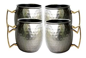 Excellente qualité métal fait couleur argent finition brillant poli martelé Texture concepteur café thé et bière verres tasse - Product Image 5