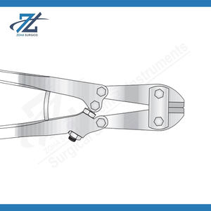 คีมตัดลวด สแตนเลส ใช้สำหรับงานผ่าตัด ขนาดสูงสุด 6 มม. ยาว 450 มม. ผลิตในประเทศปากีสถาน - Product Image 2