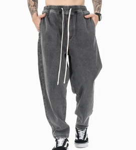 Pantalon en jean pour hommes Vente en gros personnalisé Couleur unisexe délavé vieux polyvalent petit pied tube droit ample - Product Image 1