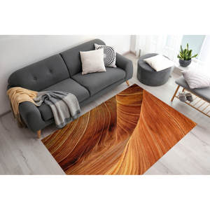 Alfombra con Estampado de Paisaje Desértico - Alfombra de Estilo Geológico, Alfombra Gobelino - Product Image 1