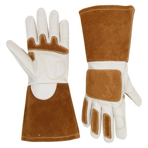 Guantes de soldadura TIG XL de alta calidad, tamaño personalizado, hechos de cuero impermeable con forro de algodón, diseño de seguridad, trabajo protector - Product Image 4