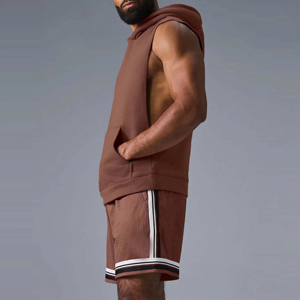 Sweat à capuche de gymnastique confortable pour la musculation Fitness Sweat à capuche léger et respirant fabriqué au Pakistan Pull à capuche sans manches - Product Image 2