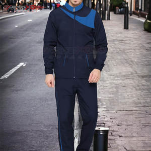 Survêtement de jogging d'hiver pour homme Ensemble deux pièces Veste à cordon de serrage Pantalon de jogging Respirant Léger 100% Polyester pour l'entraînement - Product Image 5