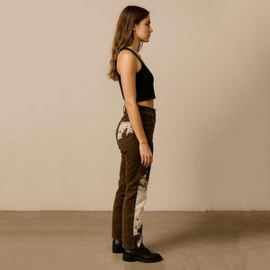 กางเกงแฟชั่นหนังเรียบหรูสำหรับผู้หญิง ฤดูหนาว กันน้ำ กันลม ทรงปกติ เอวสูง ทรงตรง ยาวเต็มตัว - Product Image 5