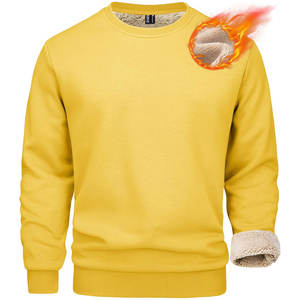 Sweat-shirt unisexe à manches longues et col rond Premium 300 GSM Doublure Sherpa Brodé Logo personnalisé Vêtements d'hiver-100% Coton sur mesure - Product Image 6