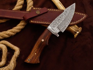 Juego de cuchillos de acero de Damasco hechos a mano con mango de madera, cuchillos de bolsillo de Chef multiusos personalizables, cuchillo experto - Product Image 4