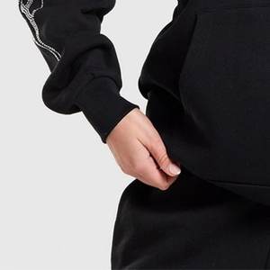 Sweat-shirts décontractés pour femmes en gros avec logo en strass personnalisé, design vintage, vêtements d'extérieur, sweat-shirt streetwear à capuche, col à capuche, hiver - Product Image 4