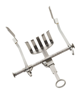 Retractor Manual Naunton Morgan, instrumento quirúrgico de acero inoxidable alemán certificado ISO CE con hoja central, cuchillas laterales fijas - Product Image 4