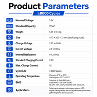 Batterie LiFePO4 Envision 314Ah 3.2V Grade A Cellule Prismatique à Décharge Profonde pour Système de Stockage Solaire, Véhicules Électriques, Camping-cars et Voitures de Golf – Stock UE Pologne