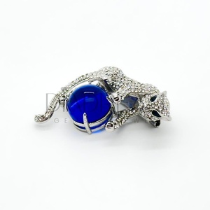 เข็มกลัดเสือดาวหรูหราพร้อม925เพชรหรูหราสง่างามเงินสเตอร์ลิงเข็มกลัดเพชรโมอิสซาไนต์ของผู้หญิงที่ไม่ซ้ำใครเครื่องประดับที่ทันสมัย - Product Image 2