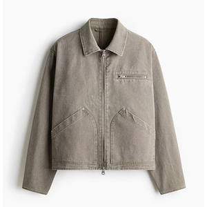 Chaquetas para hombre sin capucha para exteriores Chaqueta clásica de lona con diseño de bolsillo Ajuste cómodo - Product Image 1