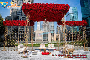 Décoration romantique de mariage, pilier de bougie, Mandap, rêve, nuit de mariage, bougie éclairée, Mandap tendance, mariage, événement, décor en métal - Product Image 6