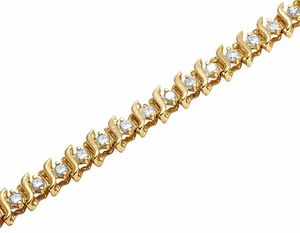 Elegante pulsera de eslabones de diamante cultivado en laboratorio de oro amarillo 10K elegante regalo de joyería de lujo helado - Product Image 2
