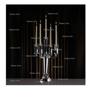 Lot de 3 bougeoirs en acrylique transparent de taille et de forme personnalisées Candélabres pour décoration de mariage - Product Image 3