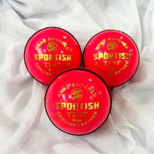 Balón de críquet de cuero cosido a mano con costura resistente diseñado para partidos competitivos y entrenamiento profesional - Product Image 3