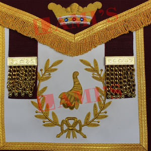 Orden masónica de Athelstan Grand Senior Deacon delantal personalizado bordado a mano delantal para la venta - Product Image 6