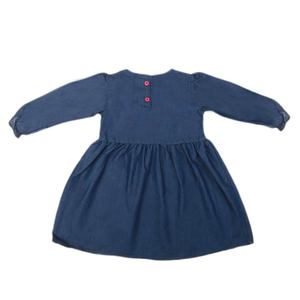 Robe en jean brodée pour filles - Bleu foncé - Product Image 5