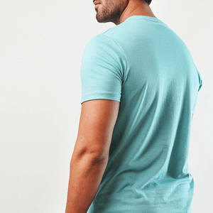 Camiseta Henley básica de algodón para hombre, manga corta, cuello de botón informal, transpirable y cómoda - Product Image 4