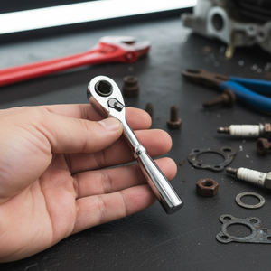 Poignée à cliquet courte double extrémité DIY OEM/ODM Fabriqué à Taïwan 72T X 90mmL ITA Tools - Product Image 1