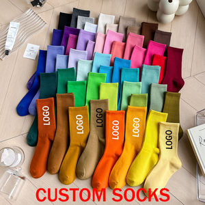 High Quality Combed Cotton Crew <b>Socks</b> Jacquard Embroidery Sport <b>Socks</b> for <b>Men</b> Women Unisex with Custom Logo Knitted Technique - Product Image 6