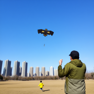 Bdt Single Line Kite with 30m Line and 190x85cm Bat Design for 8-13 Years <b>Animals</b> & Nature Theme Outdoor <b>Toys</b> - Product Image 3