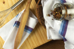 Set of 4 Quick-Dry Herring Bone Woven Kitchen <b>Towels</b> 100% Cotton Stylish and Functional - Product Image 6