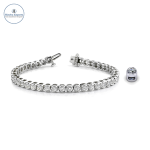 Vintage Style 0.99ct Lab Grown Diamond <b>Tennis</b> <b>Bracelet</b> Brilliant Cut IGI Certified Solid 14K Gold Main Stone <b>Fashionable</b> - Product Image 1