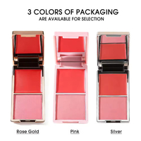 Poudre pressée personnalisée et en gros Palette de fard à joues personnalisée Fard à joues hautement pigmenté Rouge à lèvres Fard à joues Marque privée pour femmes