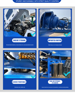 Bétonnière auto-déchargeante multifonctionnelle YINGDONG, moteur haute efficacité 91 kW, capacité 9000 kg, garantie 2 ans - Product Image 5