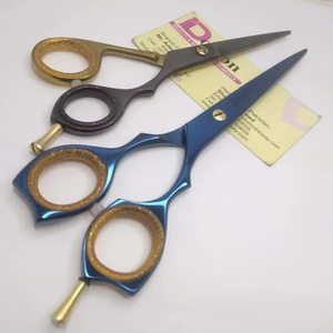 Ciseaux de rasoir Plasma bleus et noirs durables en acier inoxydable de qualité durable ciseaux de coupe de cheveux de barbier/cisailles à cheveux. - Product Image 1