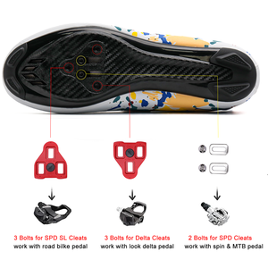 נעלי רכיבה מקצועיות דלתא סיטונאיות, נעלי ספינינג צבעוניות בהתאמה אישית, נעלי אופני כביש לגברים ונשים, קלות משקל ונוחות - Product Image 6