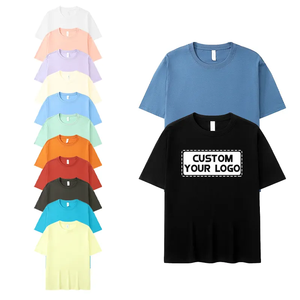 Personnalisé votre marque Log Streetwear Graphic Tees T-shirt vierge Vêtements pour hommes T-Shirt de luxe Mens Dtg Print Oversized Drop T Shirts - Product Image 2