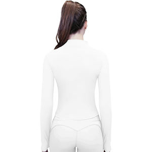 Veste d'exercice légère à fermeture éclair intégrale pour femmes, vêtements de yoga extensibles, vêtements de sport confortables, veste de yoga en nylon et élasthanne - Product Image 5