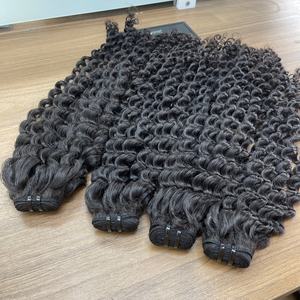 Vente en gros Extensions de cheveux bouclés souples à double trame Paquets de cheveux vierges bruts Cheveux humains du Vietnam - Product Image 5