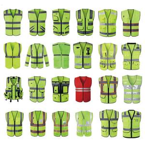 Ropa de trabajo al aire libre Chaleco DE SEGURIDAD reflectante de poliéster Equipo de alta visibilidad para trabajo nocturno y construcción - Product Image 6