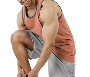 Débardeur de sport pour homme 100 % coton respirant à séchage rapide, idéal pour l'été et le streetwear, maillot de corps sans manches pour la musculation - Product Image 5