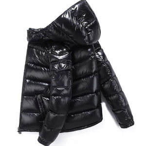 Veste matelassée brillante de style High Street pour hommes col montant chaud coupe-vent d'hiver personnalisé pour une utilisation extérieure personnalisée - Product Image 4